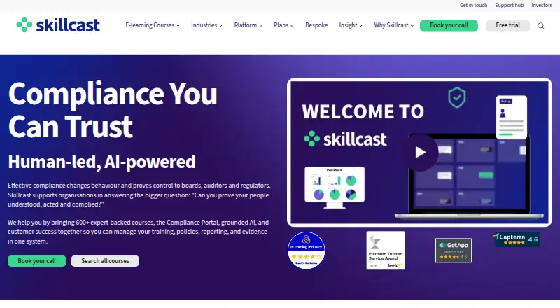 The Skillcast homepage
