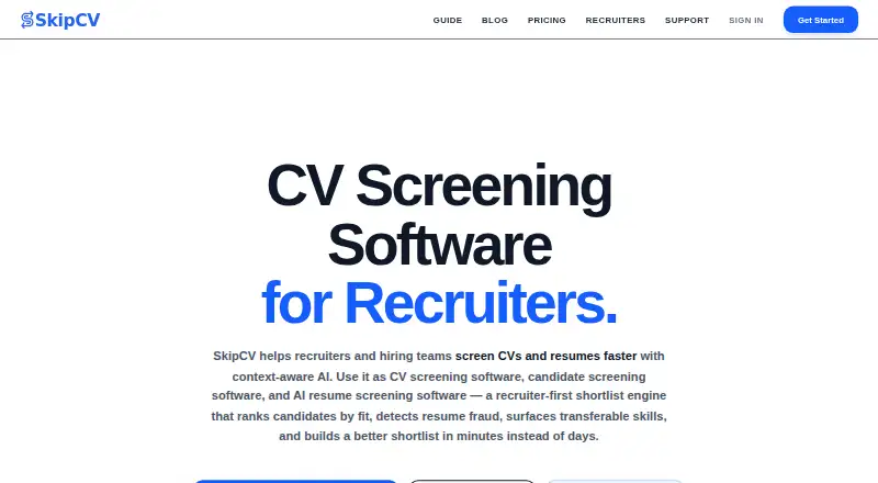 The SkipCV homepage