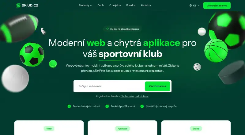 The Sklub homepage