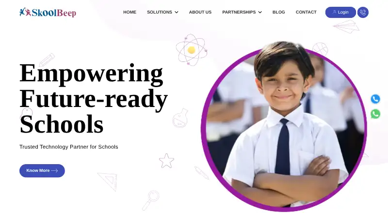 The SkoolBeep Fee Management homepage