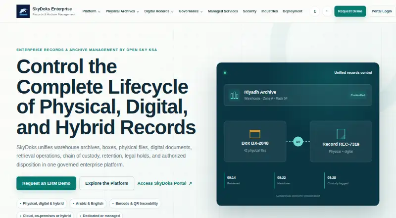 The SkyDoks Enterprise homepage