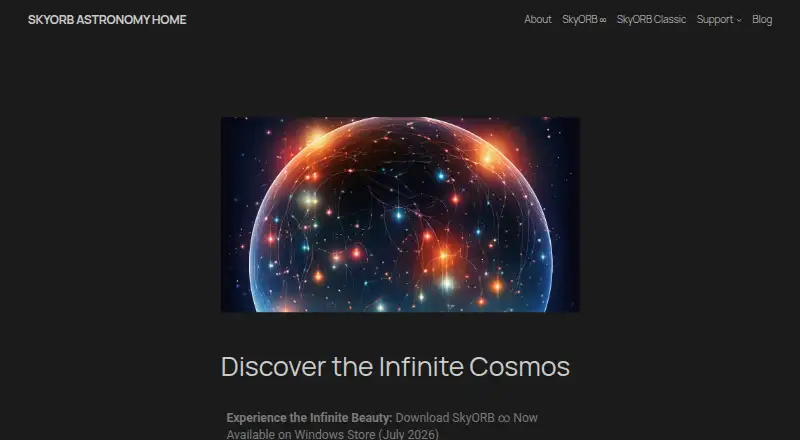 The SkyORB homepage
