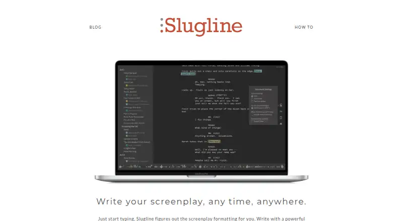 The Slugline homepage