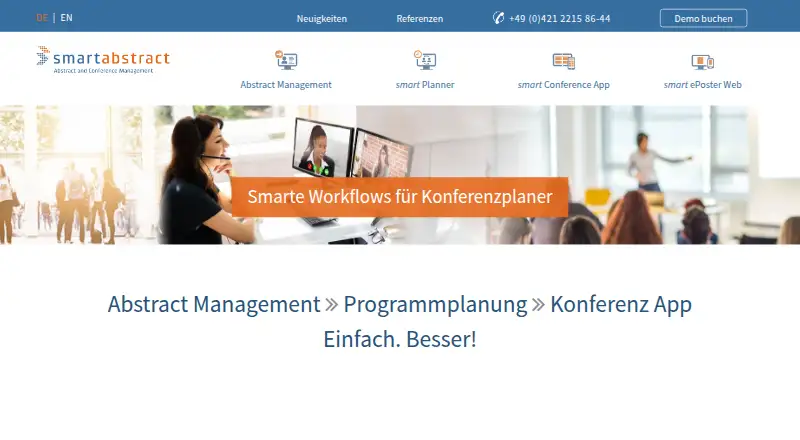 The Smart Abstract homepage