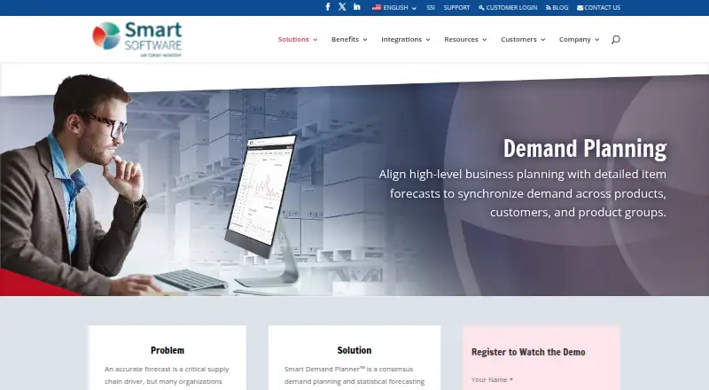 The Smart Demand Planner homepage