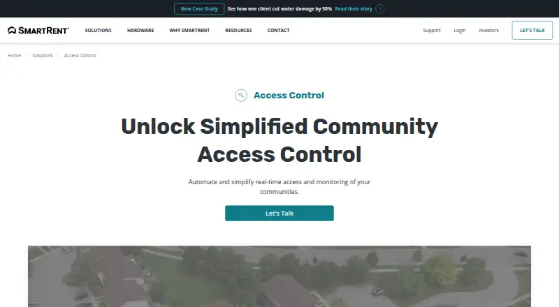The SmartRent Smart Access homepage