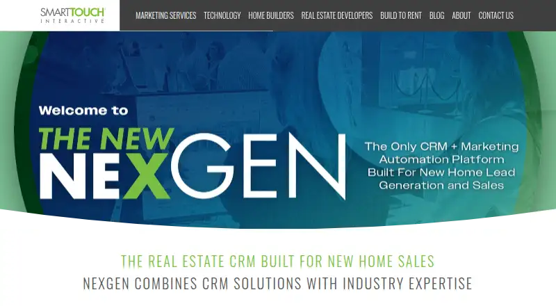 The SmartTouch NexGen CRM homepage