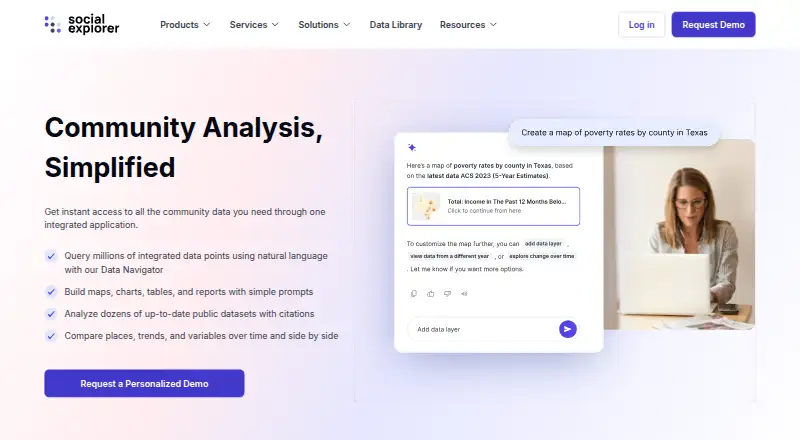 The Social Explorer homepage