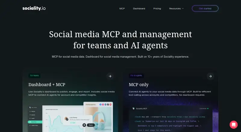 The Sociality.io homepage