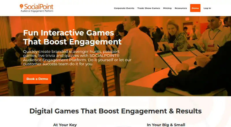The SocialPoint homepage
