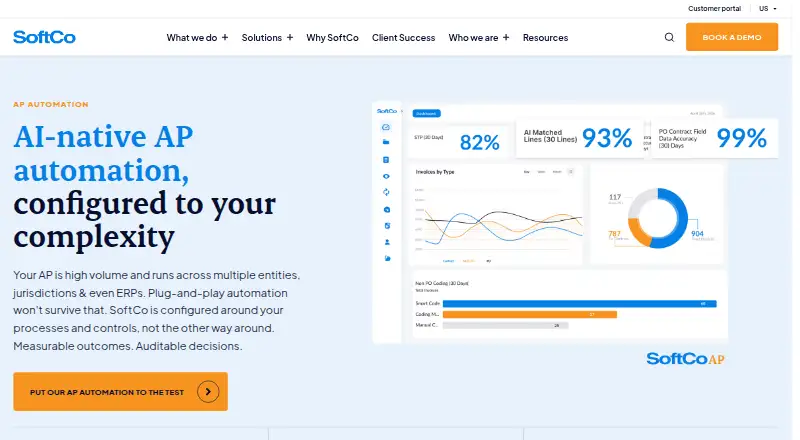 The SoftCo AP Automation homepage