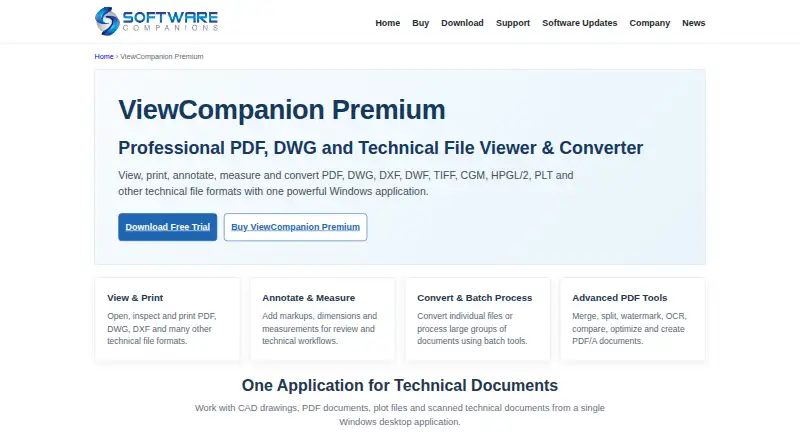 The ViewCompanion Premium homepage
