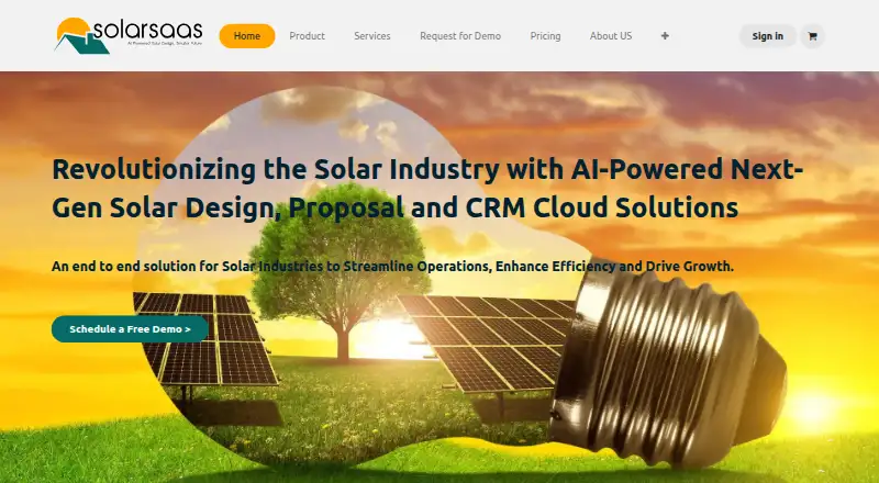 The SolarSAAS homepage