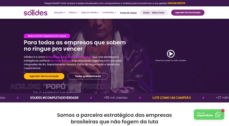 The Sólides homepage