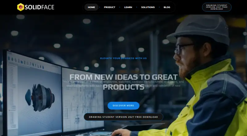 The SolidFace homepage