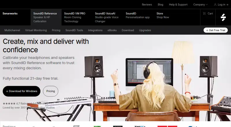 The SoundID Reference homepage