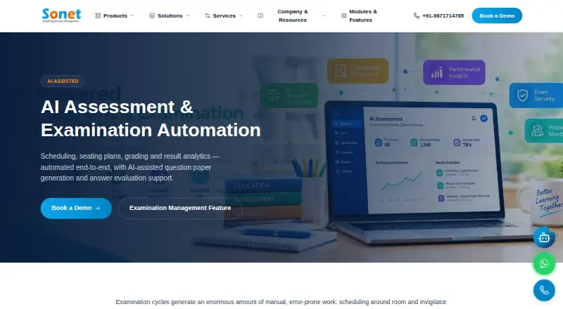 The AI Assessment & Examination Automation homepage
