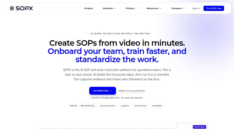 The SOPX homepage