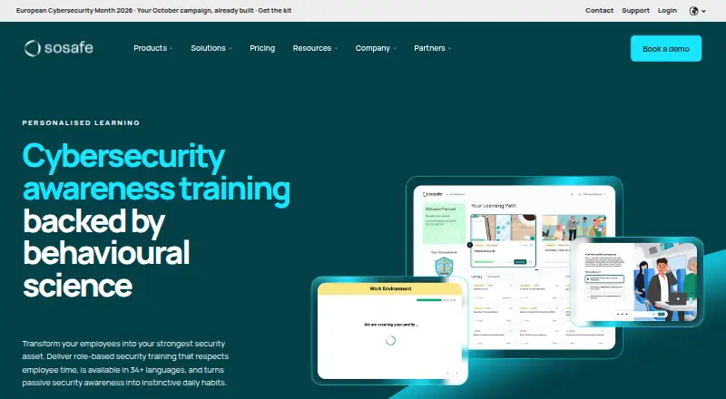 The SoSafe homepage