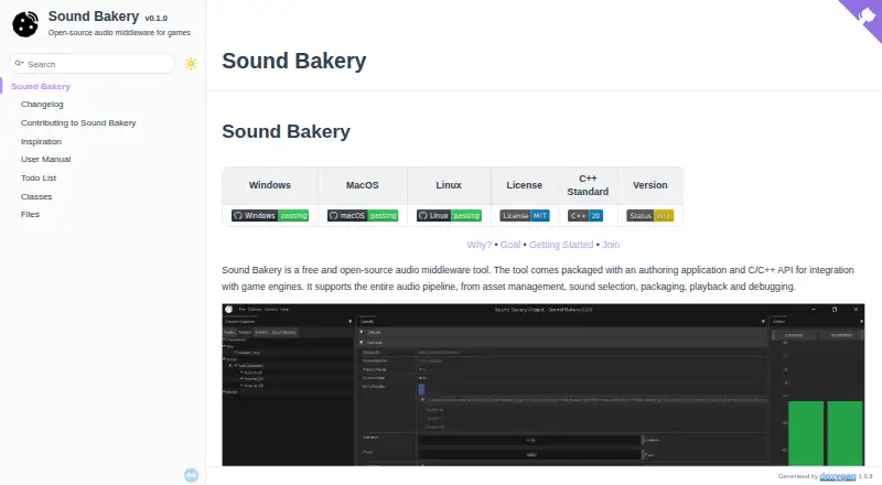 The Sound Bakery homepage