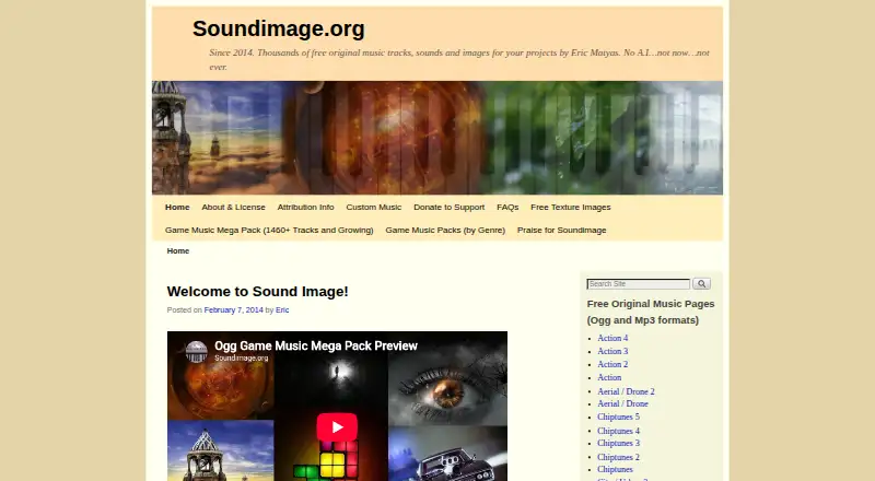 The Soundimage homepage