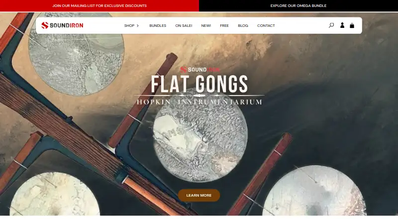 The Soundiron homepage
