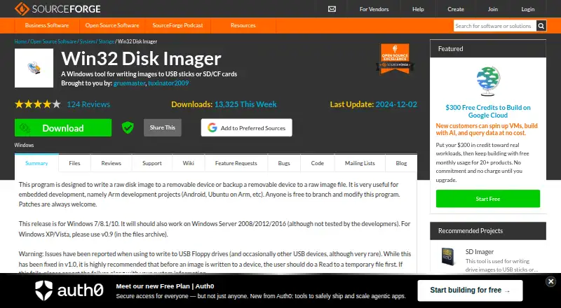 The Win32 Disk Imager homepage