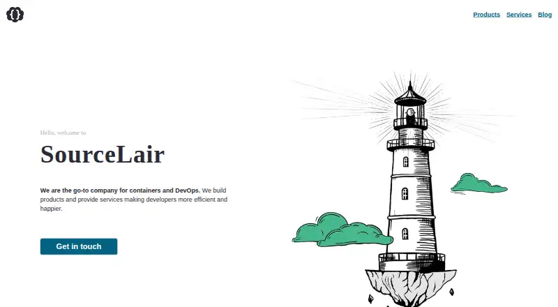 The SourceLair homepage