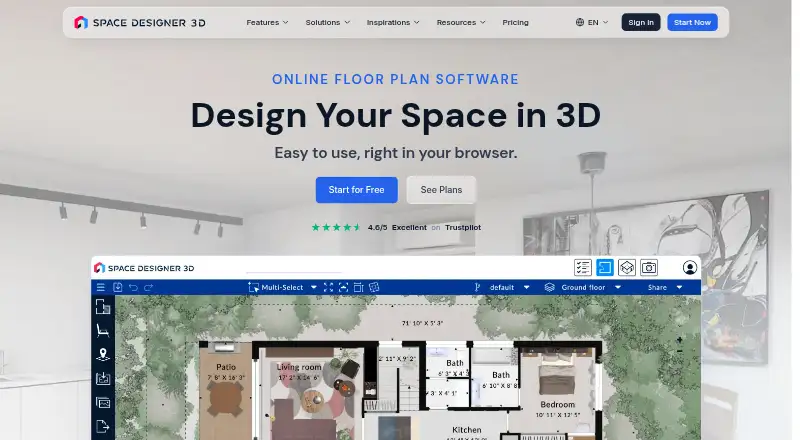 The Space Designer 3D homepage