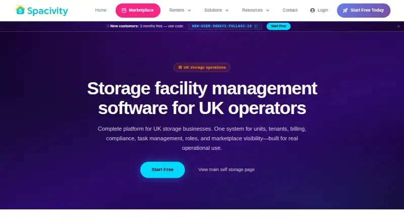 The Spacivity homepage