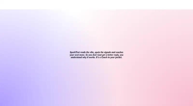 The SparkText homepage
