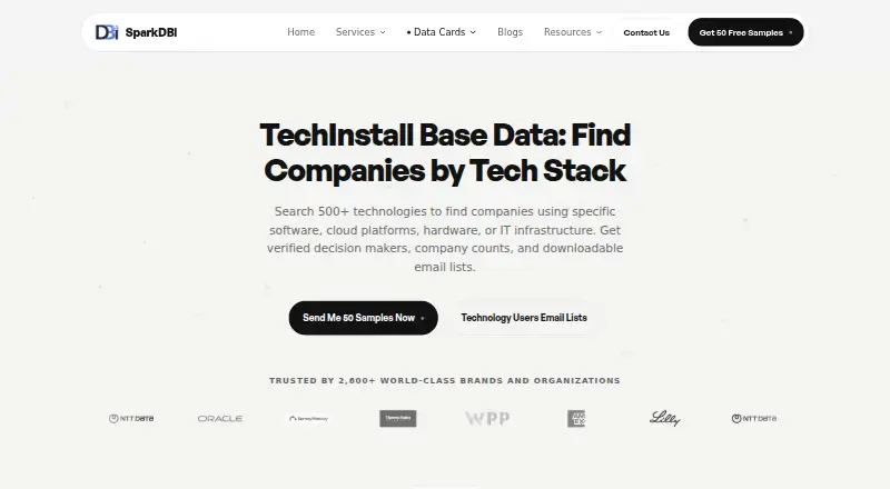 The SparkDBi TechInstall homepage