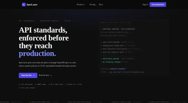 The SpecLayer homepage
