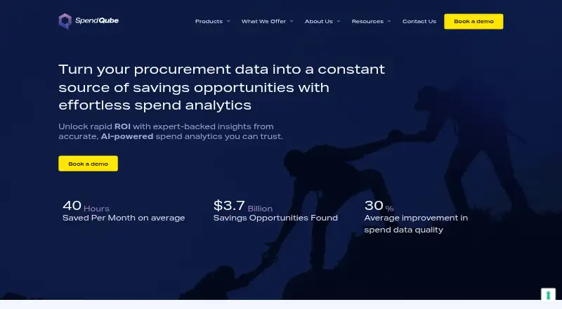 The SpendQube homepage