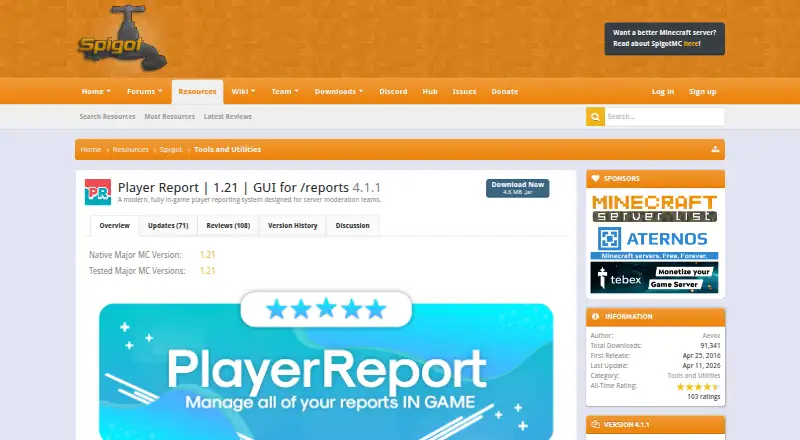 The Player Report homepage
