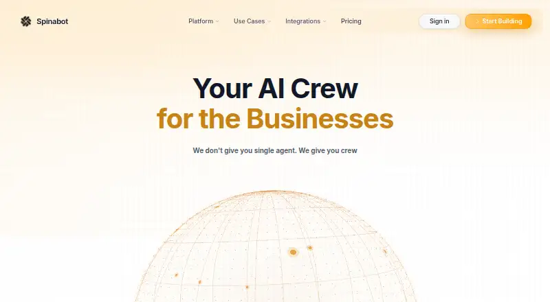 The Spinabot homepage