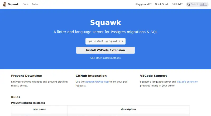 The Squawk homepage