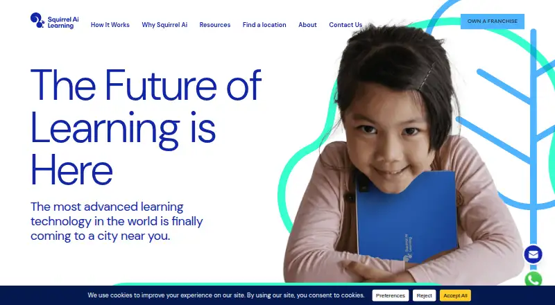 The Squirrel AI homepage