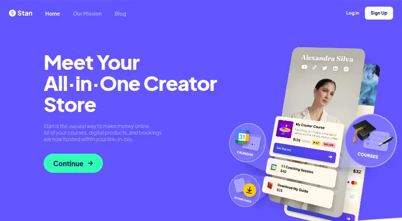 The Stan Store homepage
