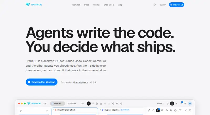 The StarkIDE homepage