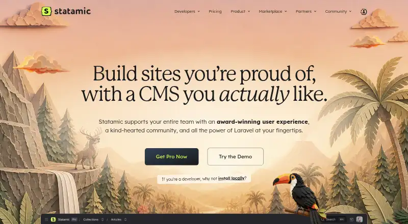 The Statamic homepage