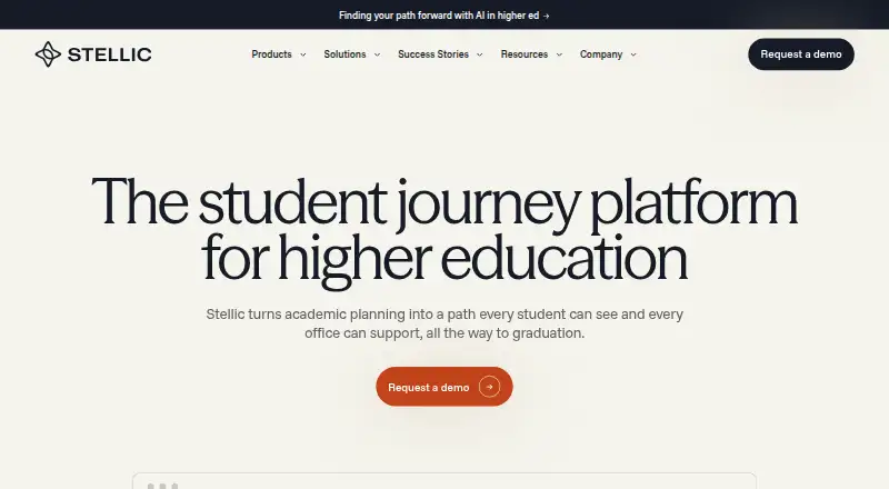 The Stellic homepage