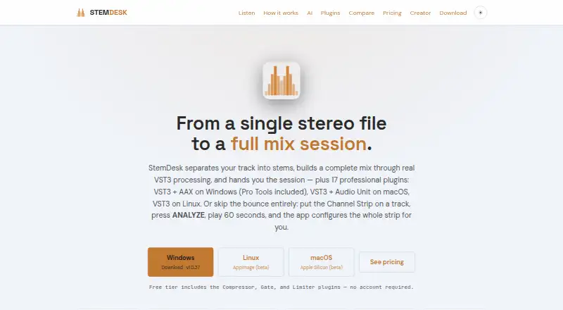 The StemDesk homepage