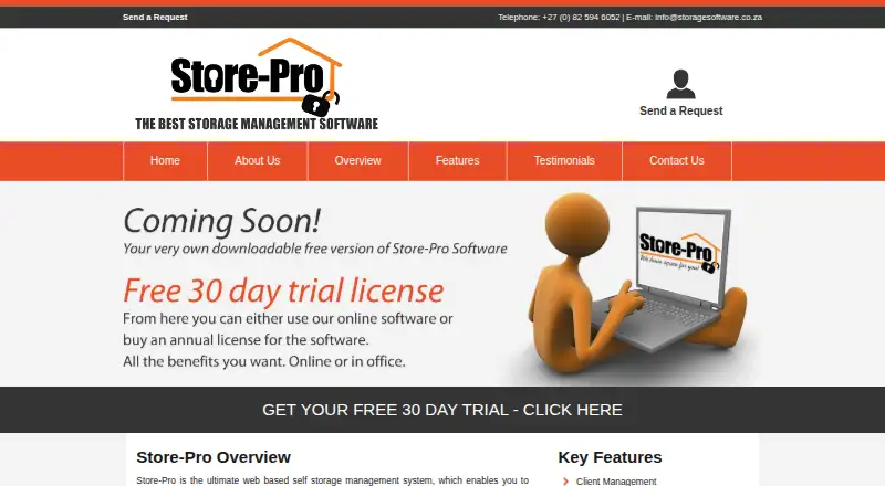 The Store-Pro homepage