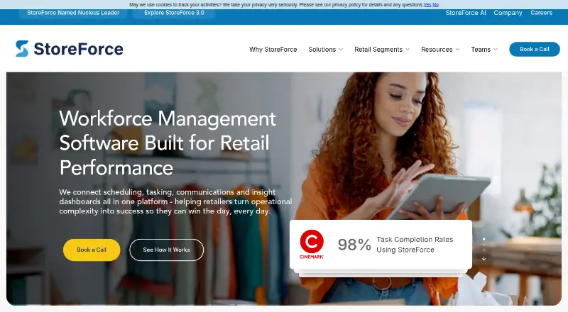 The StoreForce homepage
