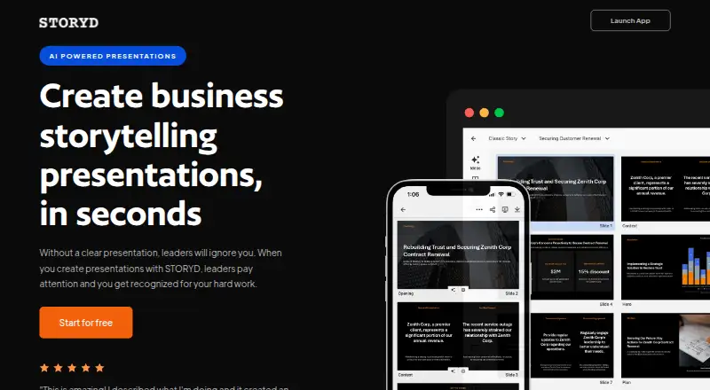 The STORYD homepage