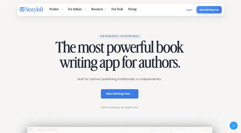 The Storyloft homepage