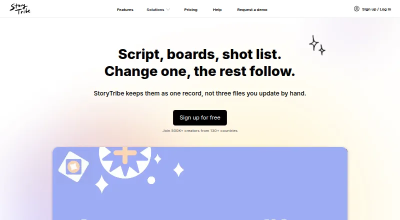 The StoryTribe homepage