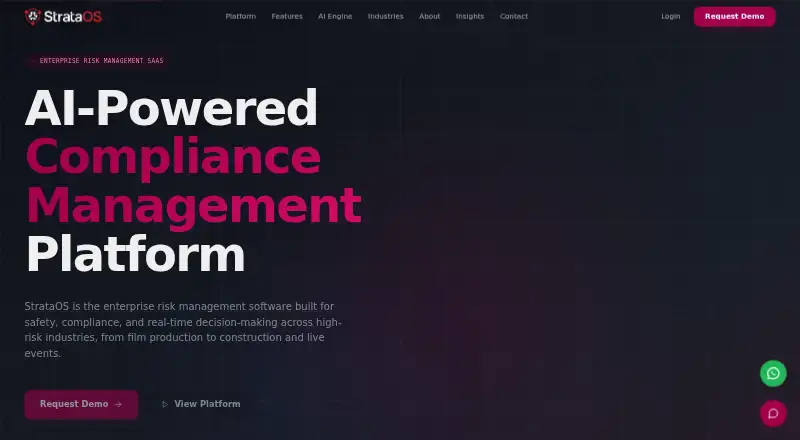 The StrataOS homepage