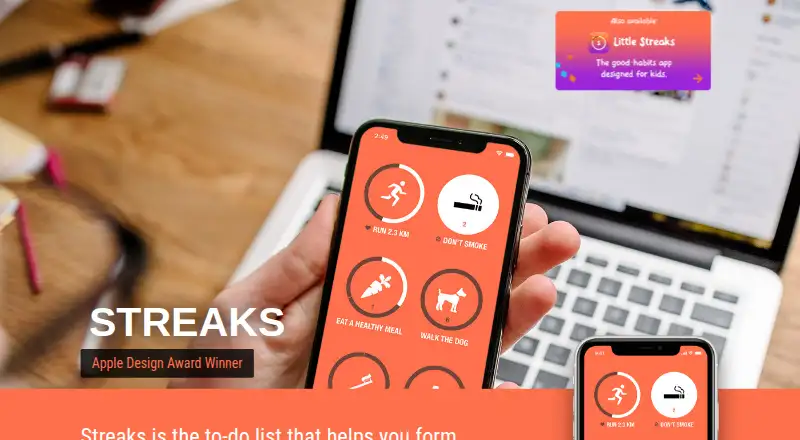 The Streaks homepage